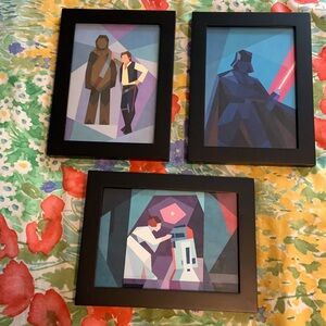 Star Wars Art Framed 5”x7” (Set of 3) AS IS